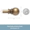 Kenney Mfg Kenney Davenport 1/2 Petite Cafe Decorative Window Curtain Rod, 48-86, Brushed Brass KN55973 - alternate 4
